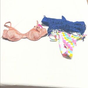Colorful Bikini Set with Fringe